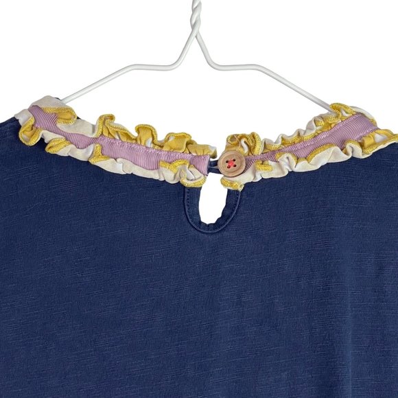 Matilda Jane Dress Country Damsel Girls 8 Blue Yellow Long Sleeve Fit Flare - Picture 6 of 9